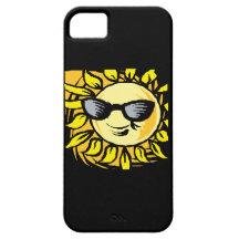 Den kalla le solen skuggar in det svart fodral för iPhone 5 Case-Mate fodral