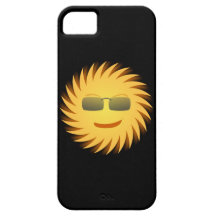 Den kalla le solen skuggar in det svart fodral för iPhone 5 cases