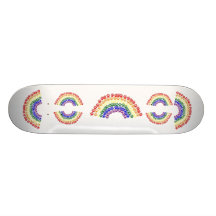 Den kalla regnbågen stiger ombord skate boards