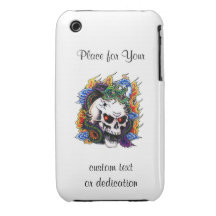 Den kalla skallen för draken för tecknadtatuerings iPhone 3 Case-Mate fodral