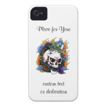 Den kalla skallen för draken för tecknadtatuerings iPhone 4 Case-Mate case