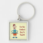 Den kallaste grabben kvadrerar den Keychain mallen Nyckelringar