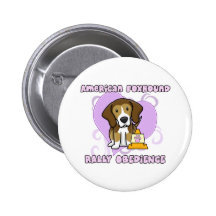 Den Kawaii amerikanfoxhounden samlar Obedience Pins