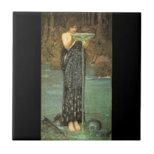 Den keramiska Circe Invidiosa pren-Raphaelite belä Kakelplatta Av Kerami