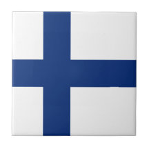 Den keramiska Finland flagga belägger med tegel Kakelplatta Av Kerami