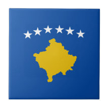 Den keramiska Kosovo flagga belägger med tegel Keramiska Plattor