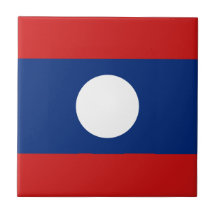 Den keramiska Laos flagga belägger med tegel Keramiska Plattor