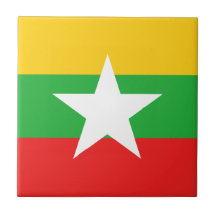 Den keramiska Myanmar flagga belägger med tegel Kakel