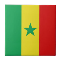 Den keramiska Senegal flagga belägger med tegel Kakel