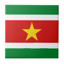 Den keramiska Surinam flagga belägger med tegel Kakelplatta Av Kerami