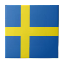 Den keramiska sverigeflagga belägger med tegel keramiska plattor