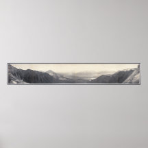 Den Kinnecott glaciärguldgruvan bryter, det långa  Print