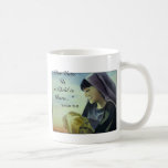 Den kristna kaffe koppar Unto oss ett barn är Born