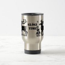 Den Lapland flickan rymmer den renGlögi travel mug Mugg