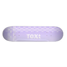 Den lila lilan och vit kvadrerar modellen anpassad skate board