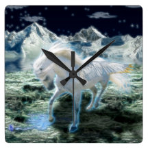Den Magical väggen för Pegasus fantasikonst tar ti Klockor