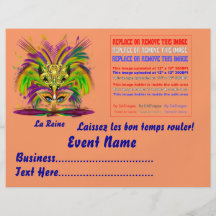 Den Mardi Gras drottningen 8,5" x 11" behar beskåd Flyg Blad