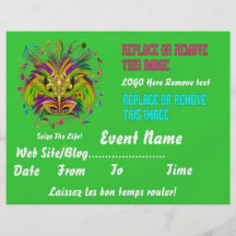 Den Mardi Gras drottningen 8,5" x 11" beskådar not Custom Flyer