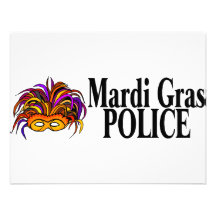 Den Mardi Gras polisen maskerar Inbjudan