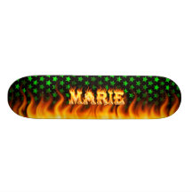 Den Marie skateboarden avfyrar och flammar design