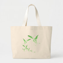 Den mjuka gröna fjärilen hänger lös tote bags