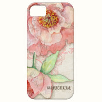 Den moderna vintagepionblommigten virvlar runt ant casemate fodral