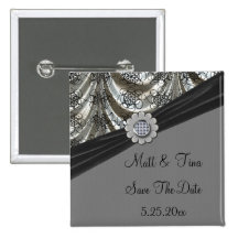 Den mönstrade silver & svarten pricker draperad sp pins