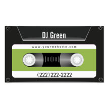 Den mörka kassetten tejpar (den gröna) musikDJ-vis