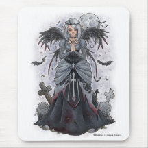 Den mörka Priestessängeln Mousepad Mus Matta