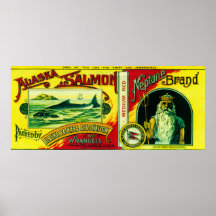 Den Neptune laxen kan LabelWrangell, AK Posters