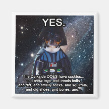 Den Nerdy hunden gör den Darkside magneten Magnet För Kylskåp