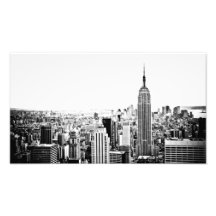 Den New York City horisonten och skyscraperna Fotografiska Tryck