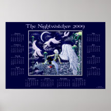 Den Nightwatcher 2009 kalendern Affischer