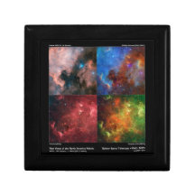 Den Nordamerika nebulaen i synligt och Infrared tä Presentförpackning
