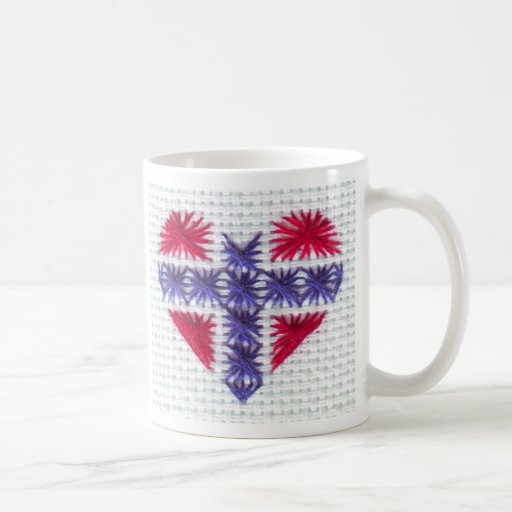 Den norska flaggahjärtakor syr nordisk norge kaffe mugg