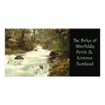 Den o'Aberfeldy Birksen, Perth och Kinross, Skottl Foto Kort