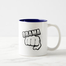 Den OBAMA NÄVEN PUMPAR T-tröja Mugg