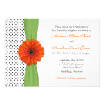 Den orange Gerber daisypolkaen pricker bröllopinbj