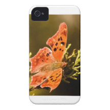 Den orange polkaen pricker fjärilen iPhone 4 Case-Mate case