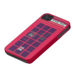 Den original- brittiska telefonen boxas iPhone 4 Case-Mate skal
