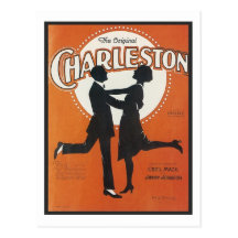 Den original- Charleston vintagesongbooken täcker Vykort