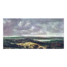 Den panorama- floden landskap., Nederlands, Foto Kort