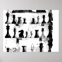 Den patenterade teckningen för Staunton Chessmen Affischer