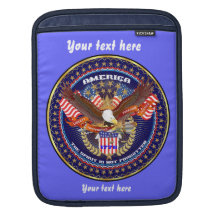 Den patriotiska amerikanen behar beskådar noterar sleeve för iPads