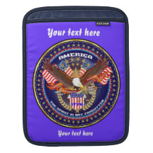 Den patriotiska amerikanen skräddarsy beskådar not iPad sleeve