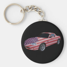 Den patriotiska flagga målade bilen nyckel ringar
