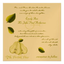 Den perfekta Pearbröllopinbjudan