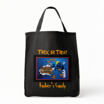 Den personifierade Halloween godisen hänger lös Tote Bags