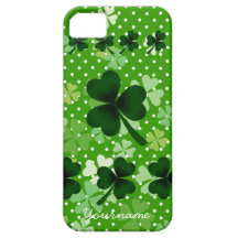 Den personligshamrocken och polkaen pricker iPhone 5 fodral