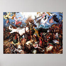 Den Pieter Bruegels "nedgången av den rebelliska ä Affischer